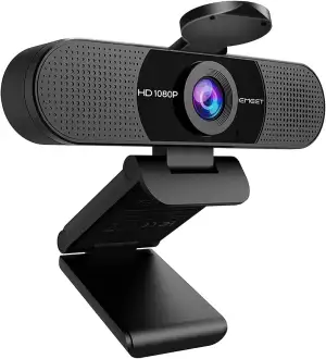 EMEET Full HD Webcam - C960 1080P Webcam mit Objektivabdeckung & Dual Mikrofon, 