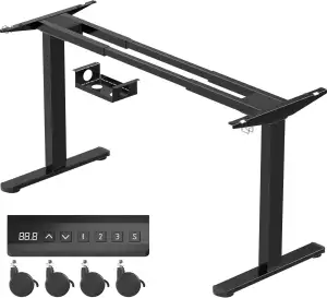 Homall Höhenverstellbarer Schreibtisch Elektrisch Gestell mit 2 Motoren, Elektri