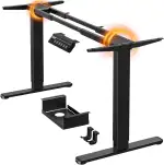 ErGear Höhenverstellbarer Schreibtisch Gestell mit 2 Starken Motoren, Höhenverstellbar Schreibtisch Elektrische Belastbar bis 120 KG, Tischgestell mit 4 Memory-Steuerung (Schwarz)