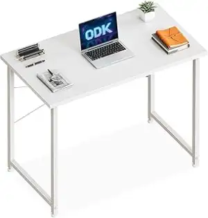 ODK Kleiner Schreibtisch, 80×40cm Computertisch Bürotisch, Schreibtisch Klein We
