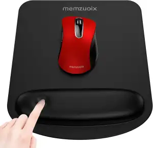 memzuoix Ergonomische Mauspad mit Handgelenkstütze, Premium Memory Foam Polsteru