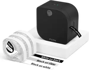 Phomemo Thermotransfer Etikettendrucker Kit | Aufgerüsteter P12-Pro Beschriftung