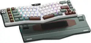 RK ROYAL KLUDGE A72 Alice Ergonomische kabellose mechanische Tastatur knopf/Makr