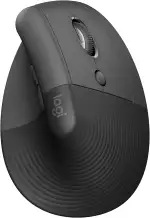 Logitech Lift Vertikale Ergonomische Maus, Kabellos, Bluetooth oder Logi Bolt USB-Empfänger, Leise Klicks, 4 Tasten, Kompatibel mit Windows/macOS/iPadOS, Laptop, PC - Grau