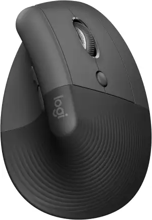Logitech Lift Vertikale Ergonomische Maus, Kabellos, Bluetooth oder Logi Bolt US