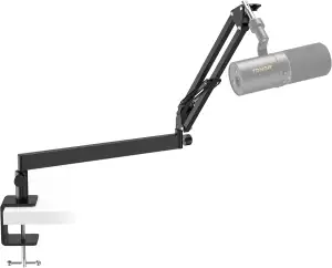 TONOR Mikrofon Arm Niedrig Profil, Low Microphone Boom Arm Auf/Ab voll verstellbar Mikrofonarm Ständer Halterung mit hoher Kompatibilität, für Gaming, podcast, Aufnahme, 38 cm +35 cm, Schwarz, T20LP