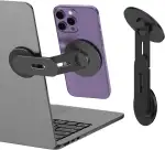 CloudValley Magnetischer Laptop Handy Ständer, 3-Dimensionale Verstellbare Kamera-Übergabe Zubehör Halterung für iPhone, Faltbarer Halterungsbügel für Tesla PC Gym Monitor, schwarz