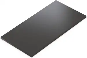 AUPROTEC Tischplatte 28mm Anthrazit 100x80 cm I Spanplatte mit 1mm ABS Kante & P