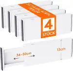 Lifewit 4 Set Schubladentrenner, Verstellbar Schubladen Trenner für Innenlänge 34 –50cm/13.5-22" ...