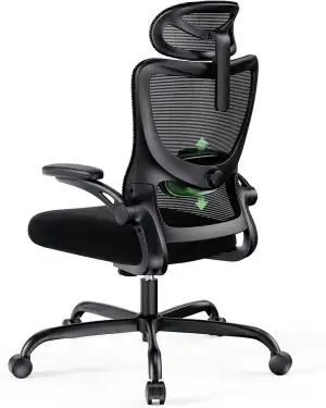 Marsail Bürostuhl Ergonomisch Schreibtischstuhl mit Verstellbarer Kopfstütze Len