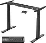 DeHong 6BWZB Verstellbarer Schreibtisch höhenverstellbarer Schreibtisch Gestell 2 motoren, 3-stufig, elektrisch höhenverstellbar tischbeine, Schreibtisch Gestell höhenverstellbar elektrisch