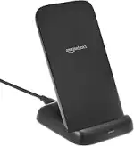 Amazon Basics Qi-zertifizierter kabelloser Ladeständer, 10 W, für Telefon 16/15/14/13/12/11/X, Sa...