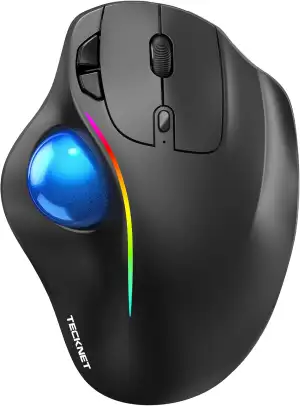 TECKNET Kabellose Trackball-Maus, Ergonomische Maus mit Bluetooth und verschlüss