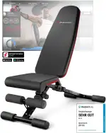 Sportstech Hantelbank – Faltbar, Hochwertig, Verstellbar, Schräg & Flach, 180 kg Belastbar – Fitn...