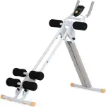 SportPlus Bauchtrainer für zuhause klappbar - Bauchmuskeltrainer, Bauchroller mit 3 oder 4 Traini...