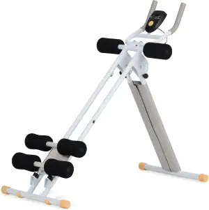 SportPlus Bauchtrainer für zuhause klappbar - Bauchmuskeltrainer, Bauchroller mi