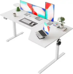 Agilestic Elektrischer Stehschreibtisch, L-förmiger 160 cm höhenverstellbarer Sc