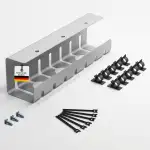 Albatros Kabelkanal Schreibtisch Silber Komplettset A - Kabelmanagement Schreibtisch für mehr Ordnung und Produktivität - Kabel Organizer für optimale Kabelführung