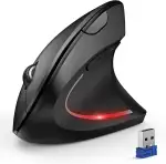 TECKNET Ergonomische Maus, Kabellose Bluetooth Vertikale Maus(BT 5.0+BT 3.0+2.4G), 6 Einstellstuf...