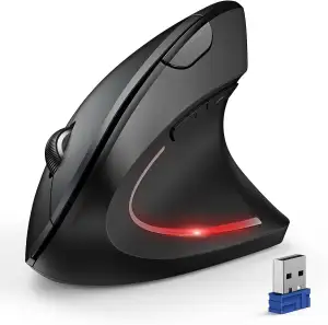 TECKNET Ergonomische Maus, Kabellose Bluetooth Vertikale Maus(BT 5.0+BT 3.0+2.4G