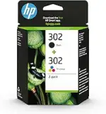 HP 302 (X4D37AE) Original Druckerpatronen, Black + Tri-color, 2er Pack für HP DeskJet 1100, 2300,...