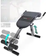 Sportstech Klappbare & verstellbare 3in1 Hantelbank für Zuhause – Bauchtrainer, Rückentrainer & B...