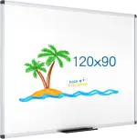 Magnetisches Whiteboard 120x90 cm – mit Aluminiumrahmen und Stiftablage, trocken abwischbar, magn...