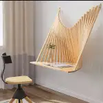 An der Wand montierter Klapptisch, schwebender Laptop-Schreibtisch, herunterklappbarer Wandschreibtisch, klappbare Hängewerkbank aus Holz, für kleine Räume, Bar, Schlafzimmer