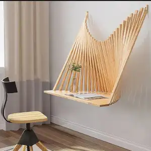 An der Wand montierter Klapptisch, schwebender Laptop-Schreibtisch, herunterklap