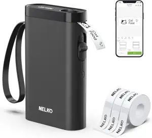 Nelko Etikettendrucker, Kabelloses Tragbares Bluetooth P21 Etikettiergerät mit 3