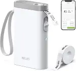 Nelko Etikettendrucker, Bluetooth P21 Selbstklebendes Etikettiergerät Tragbarer beschriftungsgerät selbstklebend Labeldrucker, Kabelloser, Mini Label Printer mit iOS Android,Für Zuhause, Weiß