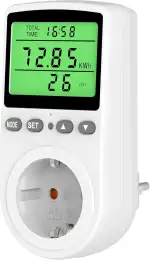 Stromzähler für Steckdose Strommessgerät Energiekostenmessgerät mit LCD Bildschirm Balkonkraftwer...
