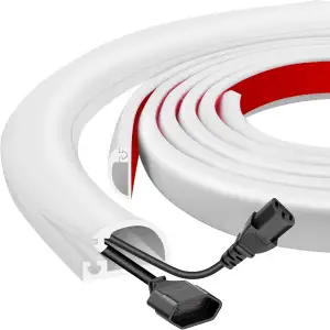 Silikon Kabelkanal Selbstklebend 3m Kabelleiste Boden Seitlich offen für Einfach