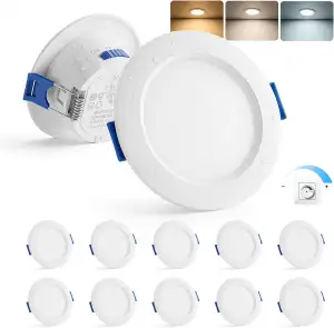 Gr4tec LED Einbaustrahler 230V Dimmbar, 4W LED Spots 55mm - 68mm Lochmaß, Decken