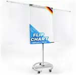 MOB Flipchart Ständer Whiteboard fahrbar mit Rollen Ständer 73x105cm | Höhenverstellbar bis 210cm...