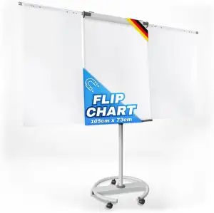 MOB Flipchart Ständer Whiteboard fahrbar mit Rollen Ständer 73x105cm | Höhenvers