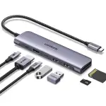 UGREEN Revodok 1071 USB C Hub HDMI 4K, PD 100W, USB 3.0 Datenports, SD/TF Kartenleser Multiport Adapter Kompatibel mit iPhone 17/16, MacBook, iPad, Surface Laptop, Galaxy S24, Steam Deck usw.