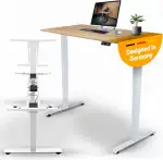 Bellini M2 Pro Höhenverstellbarer Schreibtisch Gestell [3 Fach Teleskop] -Für alle Tischplatten geeignet - 2 Starke Motoren - 60 cm bis 125 cm - TÜV Zertifiziert