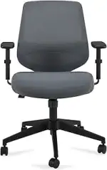 Amazon Basics Ergonomischer Bürostuhl, Schreibtischstuhl mit verstellbaren Armlehnen, Lendenwirbe...