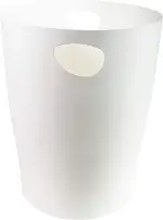 Exacompta 45313D ECOBIN Papierkorb 15 Liter mit Griffen. Eleganter und robuster Papierkorb und Mülleimer im modernen Design weiß