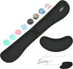 ZIBLY Tastatur- und Maus-Handgelenkauflage, rutschfestes, ergonomisches Handgelenkkissen, einfaches Tippen, Schmerzlinderung, hochwertiger Memory-Schaum für die Arbeit von zu Hause aus