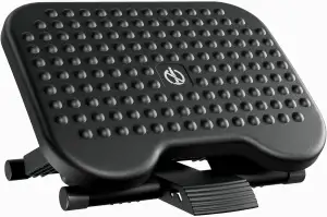 HUAUO Fußstützen, Fußstütze Schreibtisch 3 höhenverstellbar und winkelverstellba