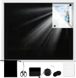 Verdunklungsstoff 300x145cm, Verdunkelungsrollo ohne Bohren, Tragbare Fensterverdunkelung Verdunkelung Stoff, Fenster verdunkelung für Schlafzimmer, Büro, Dachfenster