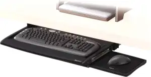 Fellowes Tastaturschublade ausziehbar, zur Montage unter dem Schreibtisch, höhen