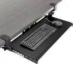 Keyboard Tray Under Desk Pull Out with Extra Sturdy C Clamp Mount System, 27 (33 Including Clamps) x 11 Inch Slide-Out Platform Computer Drawer for Typing
