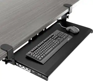 Keyboard Tray Under Desk Pull Out with Extra Sturdy C Clamp Mount System, 27 (33