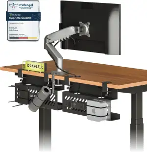 40cm Kabelkanal Schreibtisch,Platzsparend & Mit 5 Kabelausschnitten,2 Montageart