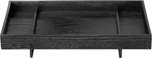 blomus Tablett -ABENTO- Serviertablett Organizer aus Holz | Farbe Schwarz | Größ