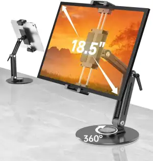 Portable Monitor Stand Tablet Halterung - Robuster Aluminium Ständer, 360° Drehb