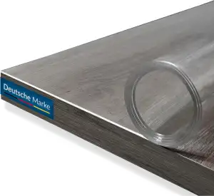 TEXMAXX Tischfolie transparent 2mm mit gerader Kante/Tischschutz transparent ver